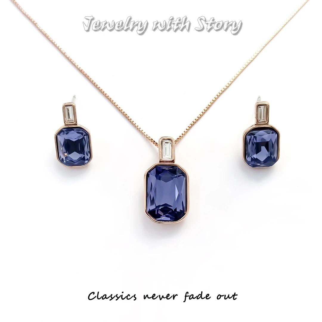 合金项链 QQ6SMX-33311  项链+耳饰 套装时尚精致高级感