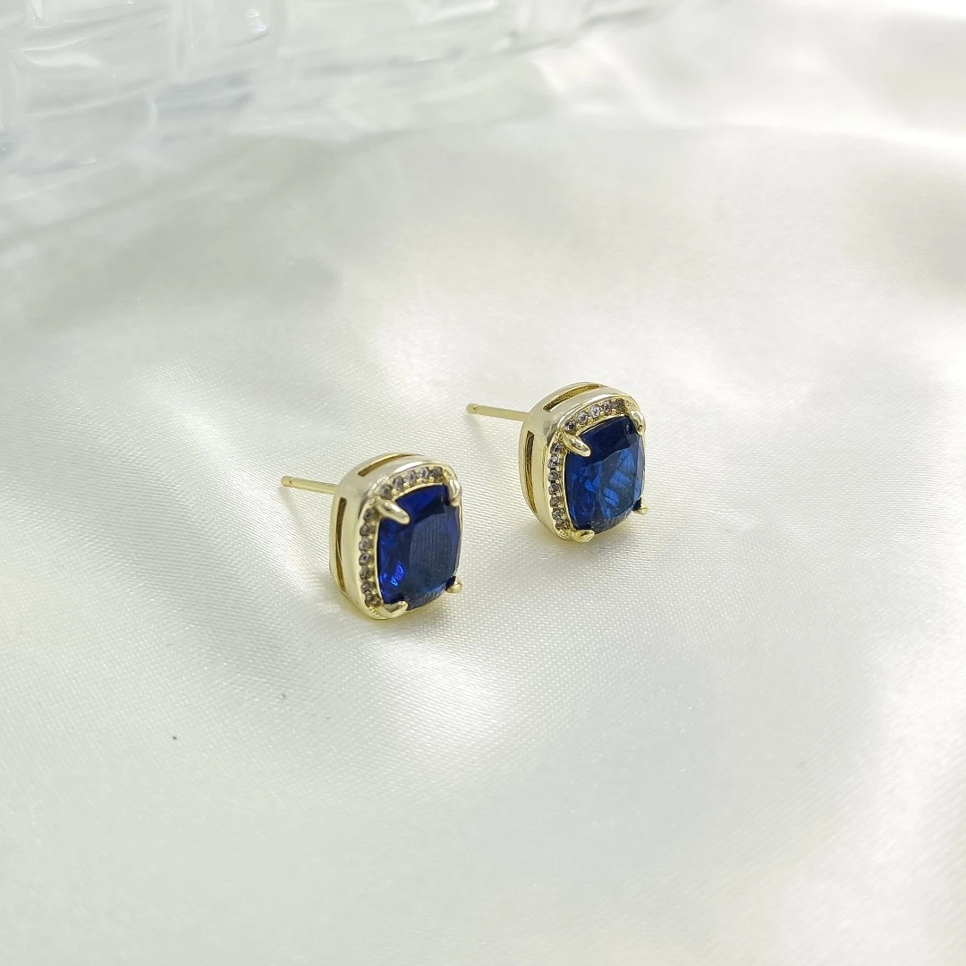 铜合金合成锆石耳饰 FXLM-54903 耳环欧美气质百搭镶嵌轻奢精致