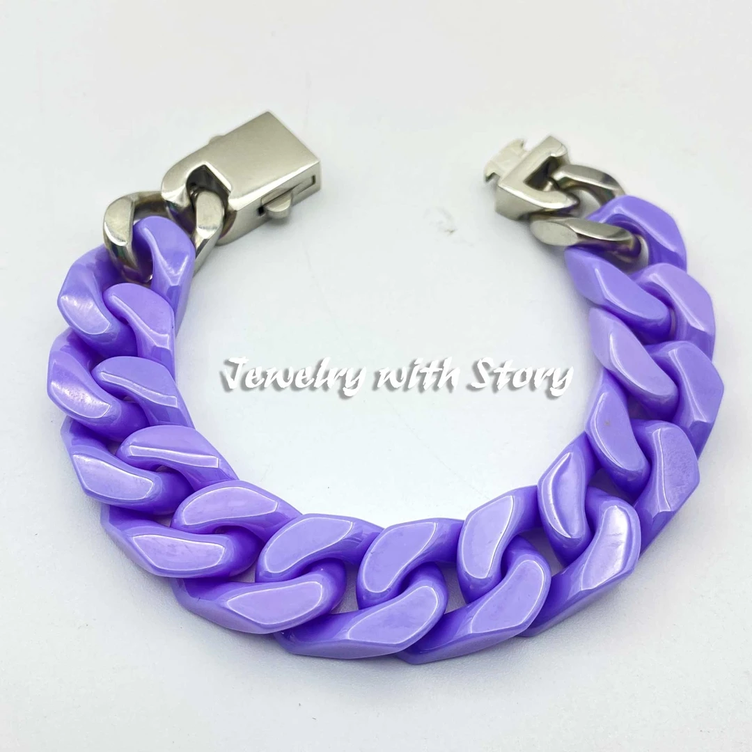 不锈钢陶瓷手链 B2YF-21175 陶瓷系列  纯洁-长春花蓝   陶瓷手链