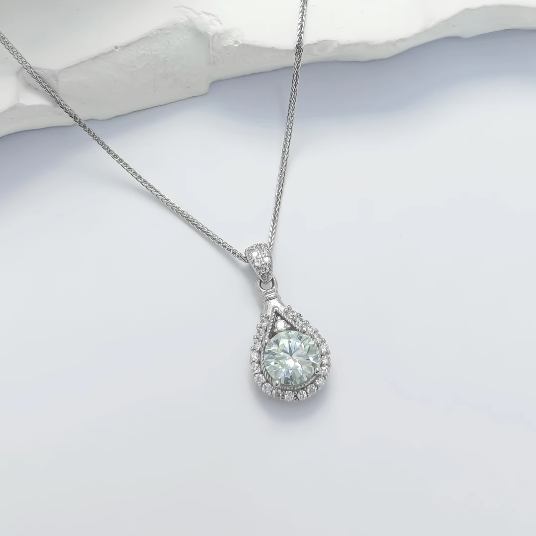 坠链均925银莫桑石 RSS-55703 项链欧美时尚精致小众大方