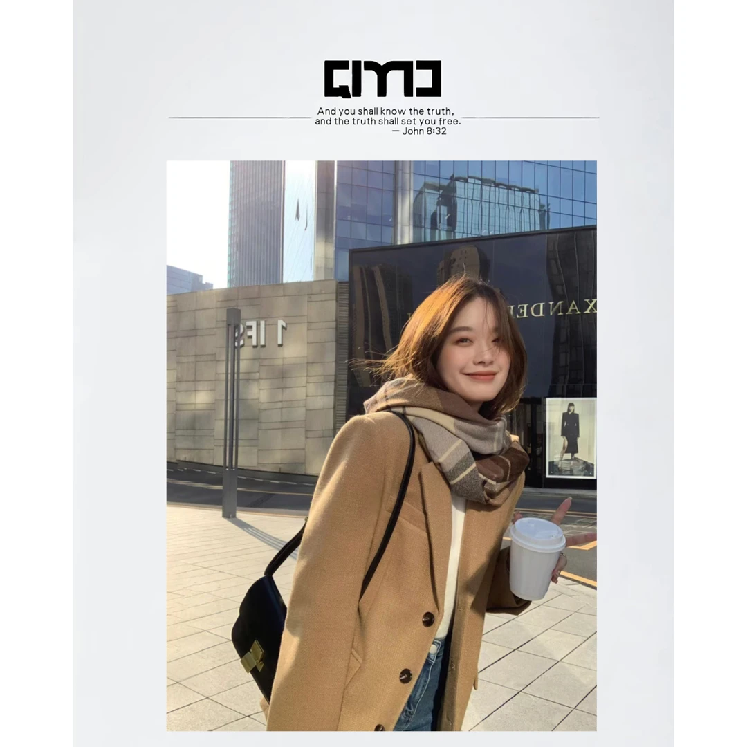 QIMO启茉（特价款A9956#美拉德围巾）