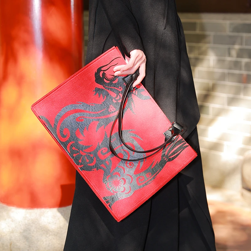 【双11同价-舞龙毛毡单肩包-现货】杨丽萍舞剧龙舞原创周边单肩包