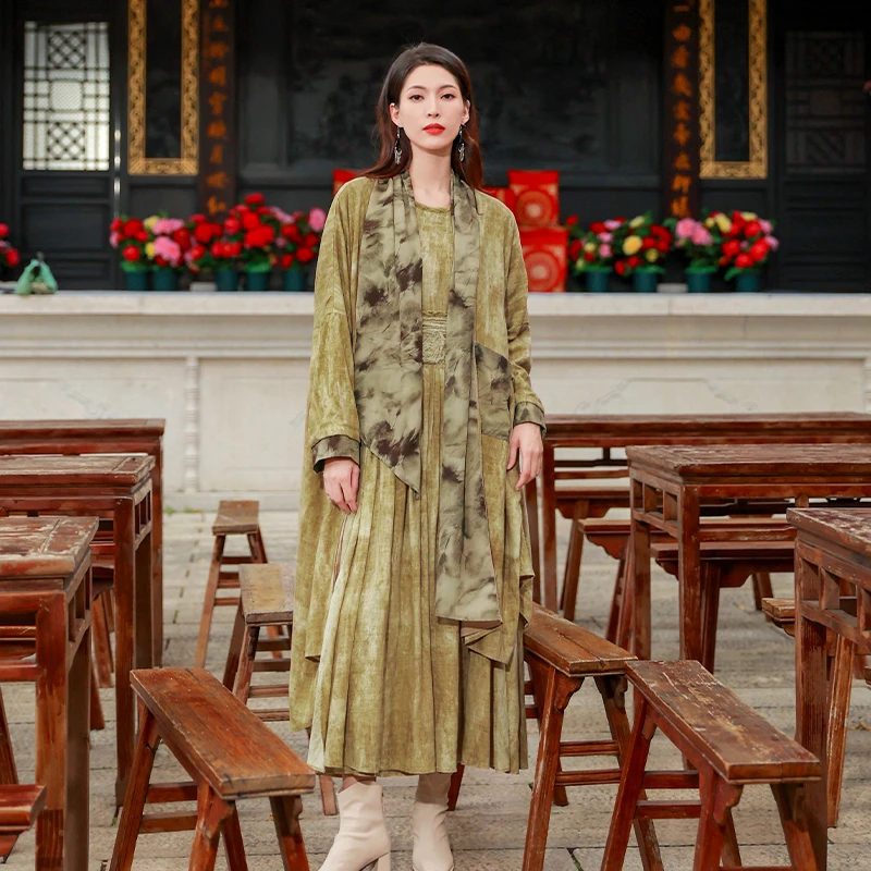 【双12同价-下关风】杨丽萍设计民族风新中式风棉麻炒色长外套