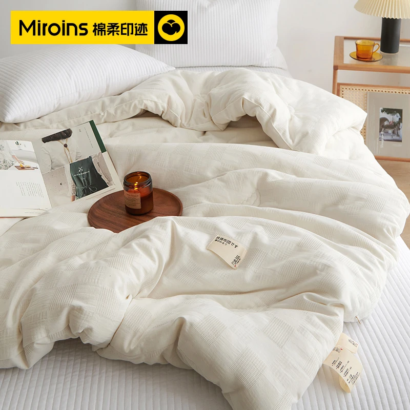 Miroins a类原棉提花大豆冬被 春秋被 被子 被芯 棉被 婴幼儿可用