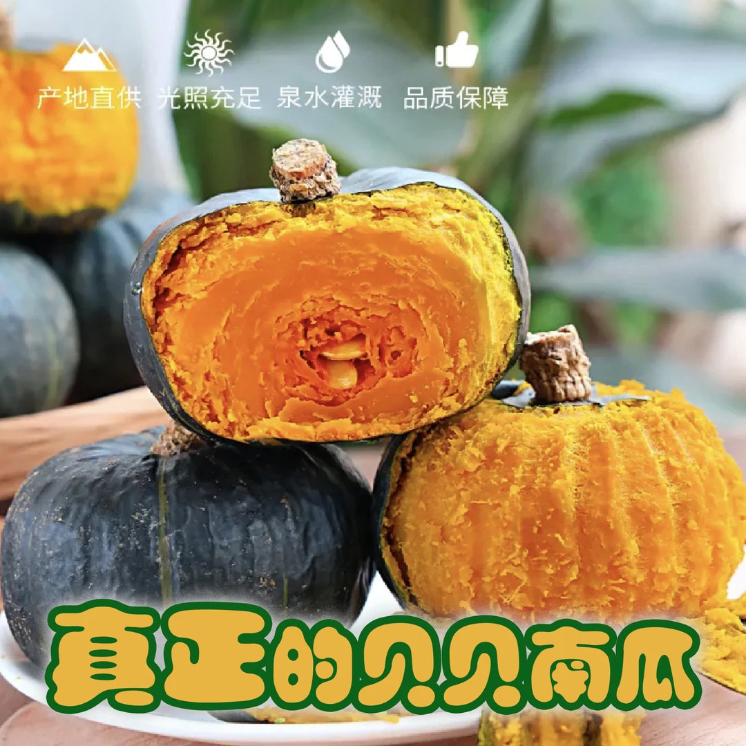【新疆贝贝南瓜】5斤精包装，爆粉板栗味新疆塔城发货120天成熟老瓜
