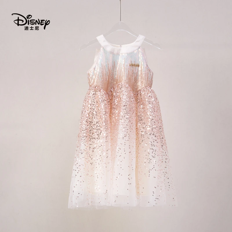 Disney/迪士尼2025年女童新款连衣裙夏日洋气时尚淑女公主裙蕾丝
