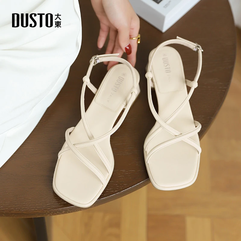大东网红高跟凉鞋女夏外穿2025新款法式通勤度假百搭气质女鞋0015