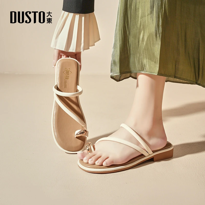 大东时尚拖鞋女度假外穿2025夏季新款休闲凉拖网红百搭鞋子女0109