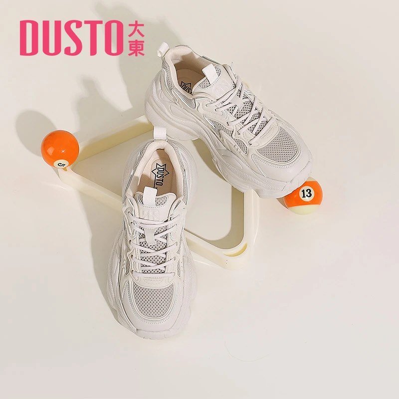 DUSTO/大东老爹鞋运动鞋2025年秋季新款休闲系带拼色拼接女鞋0303