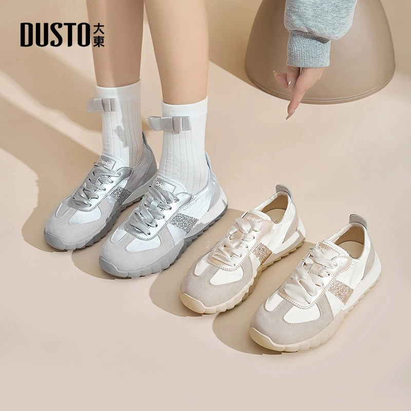 DUSTO/大东百搭板鞋女2025秋季爆款低跟平底舒适外穿休闲女鞋0223