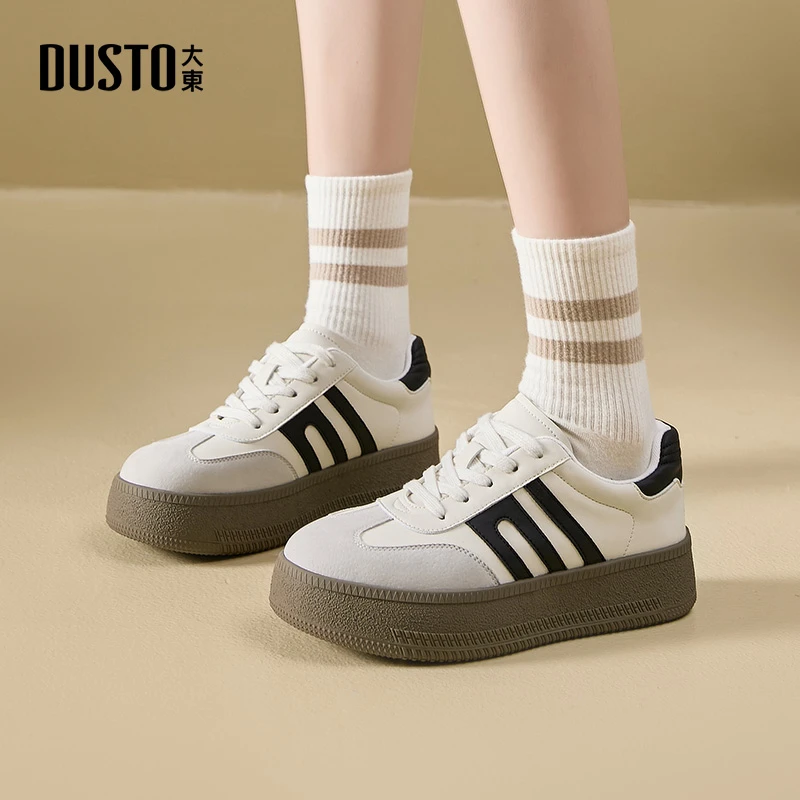 大东德训鞋2025春季新款时尚百搭小众休闲运动鞋厚底板鞋女鞋0702