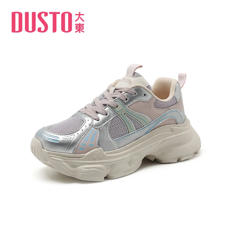 DUSTO/大东女款老爹鞋2024春季新款厚底增高潮鞋运动休闲鞋女0300