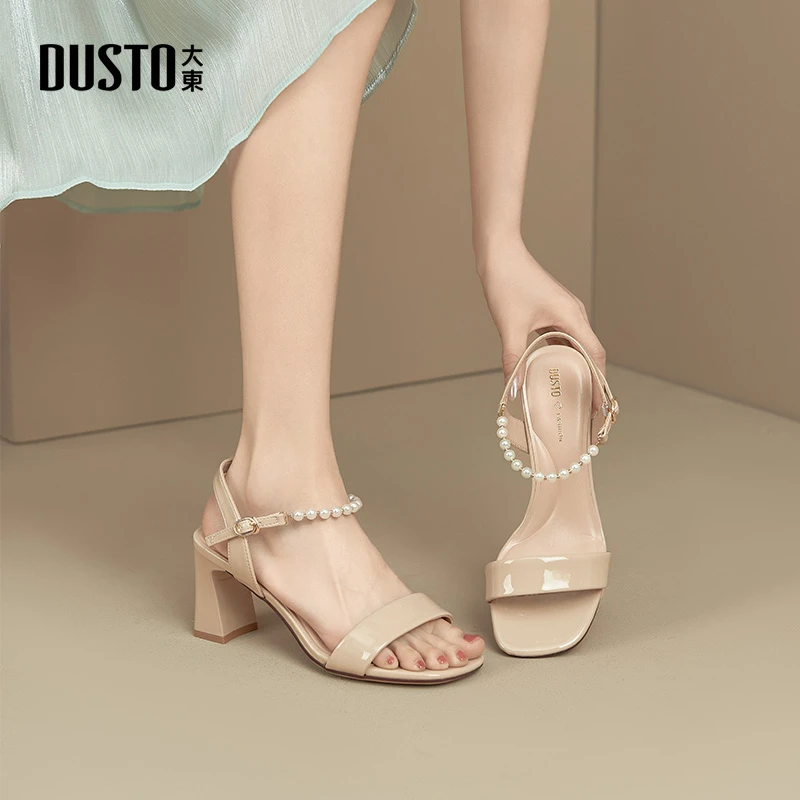 大东一字带时装凉鞋女2025夏季新款时尚高跟鞋仙女风外穿女鞋1076
