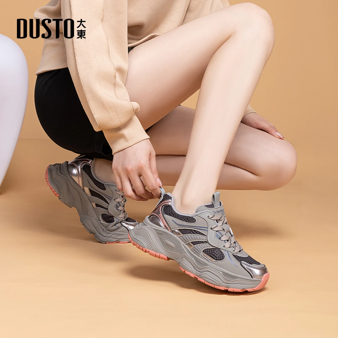 大东厚底老爹鞋2025爆款百搭春季系带小个子增高潮流外穿女鞋1365