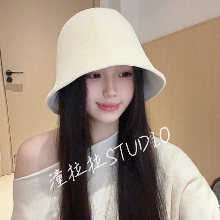 氛围感显脸小水桶帽时尚百搭韩版秋冬素颜出门必备神器盆帽桶帽