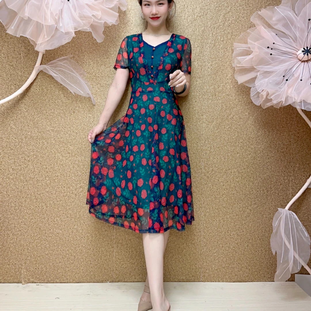 S 1112#夏季时尚修身气质连衣裙