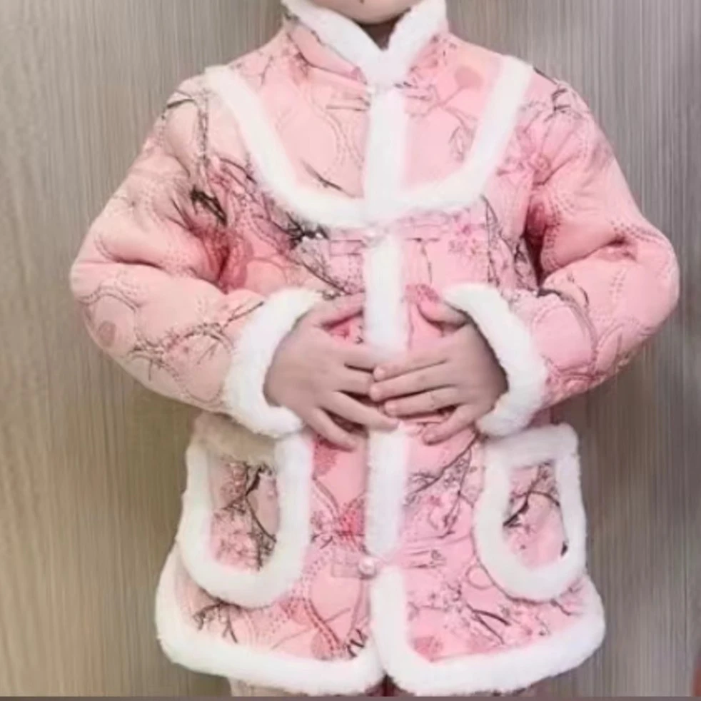 2023款秋冬新款儿童中国风加绒加厚棉服（微瑕/处理无售后）