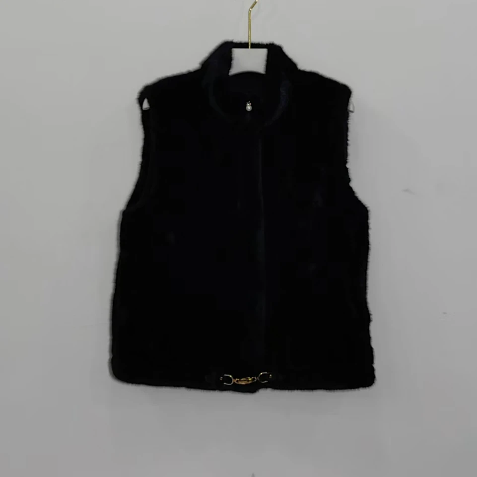 36201女士时尚百搭马甲外套黑色休闲马夹无袖秋冬（款式不挑）