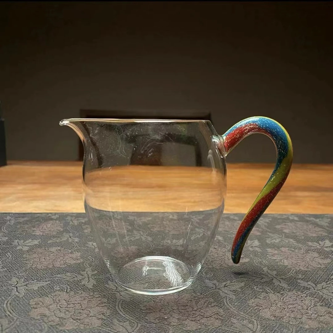 高端过滤玻璃公道杯高硼硅耐热手工公杯家用功夫茶具高档怡然茶海