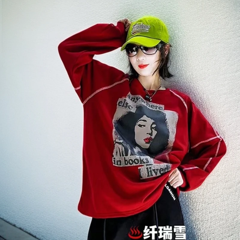 L#433款毛圈棉宽松休闲百搭卫衣 男女同款