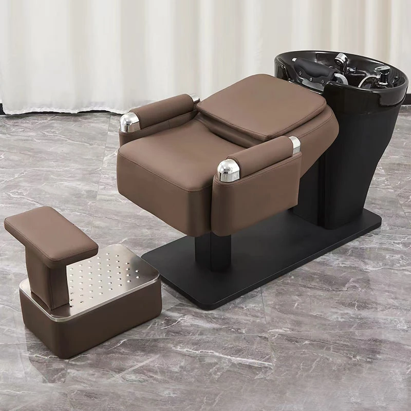 57潮款美发店洗头床理发店专用洗头冲水床陶瓷大盆发廊百搭冲洗床