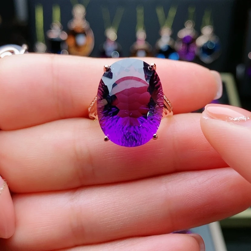 【闪购商品】水晶戒指银S925镶嵌