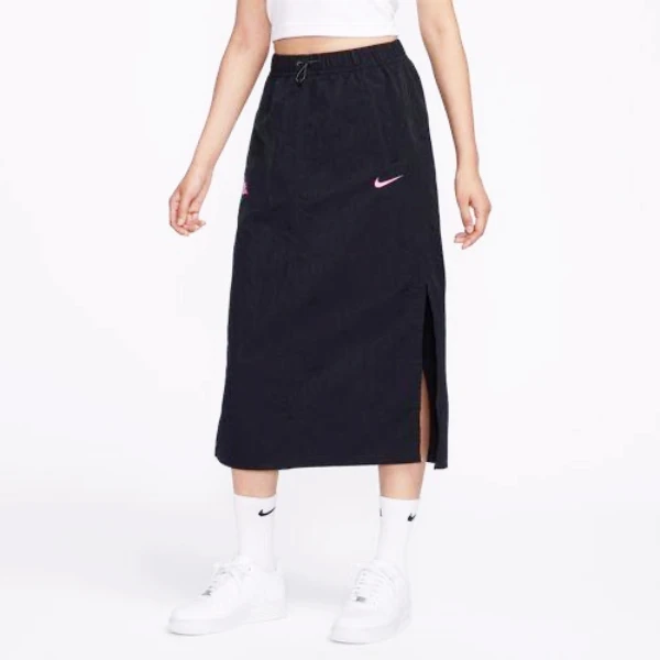 NIKE/耐克夏季显瘦 开叉女士NSW ESSNTL L半身裙运动裙HM4623-010