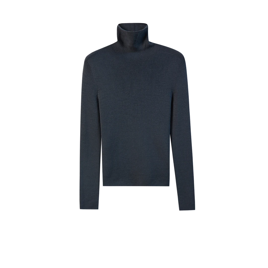 新澳48支3股进口美丽诺羊毛高领打底衫微厚款上衣秋冬毛衣