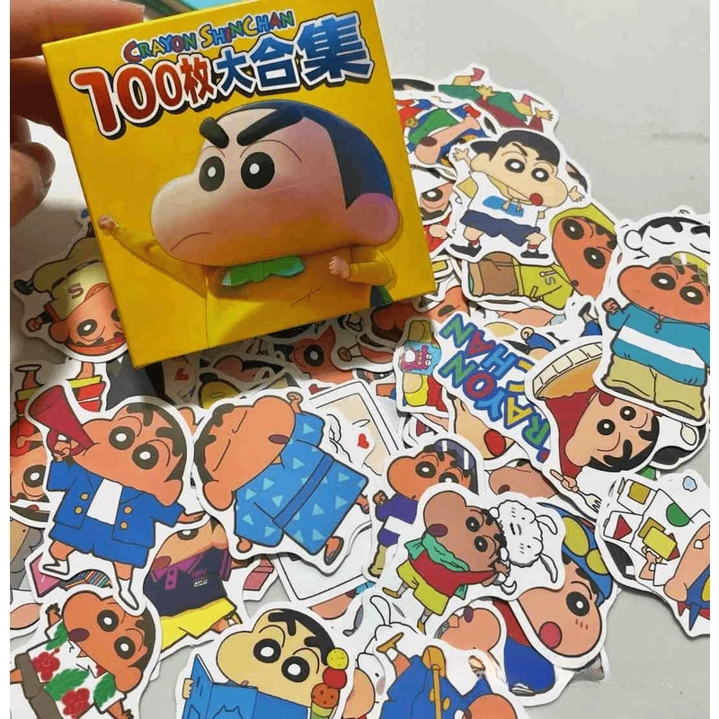 【喜黛色】可爱蜡笔小新可爱个性小众防水贴纸ins手账装饰小贴画