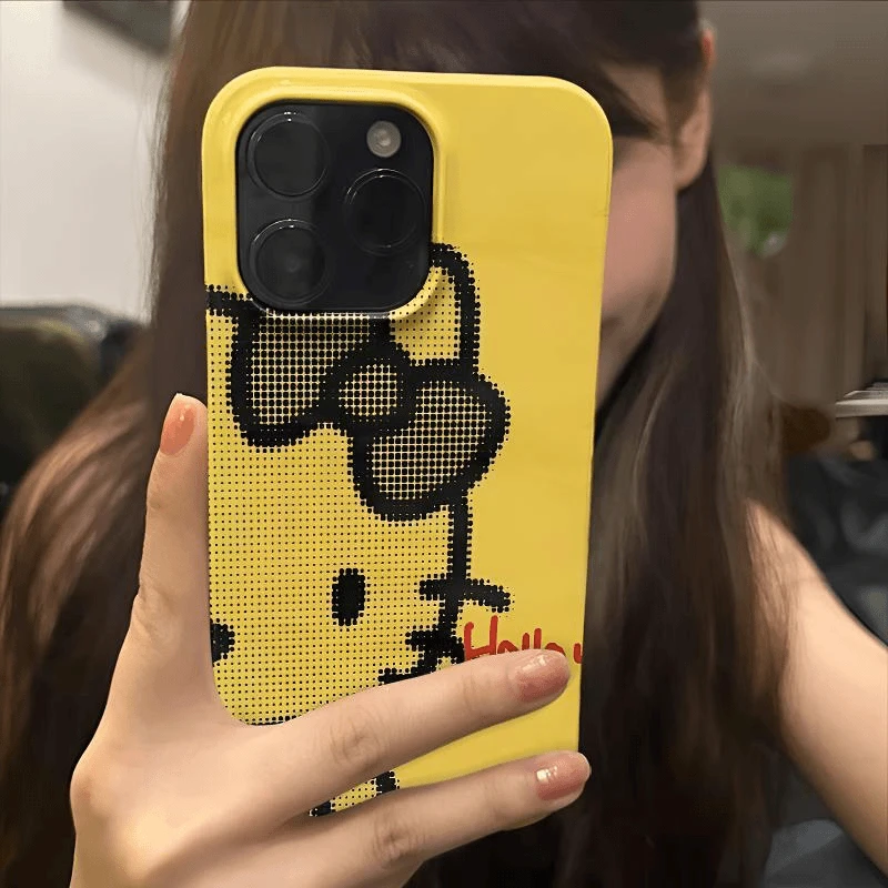 哈喽Kitty适用苹果15手机壳iPhone14promax个性防摔亮面12软壳