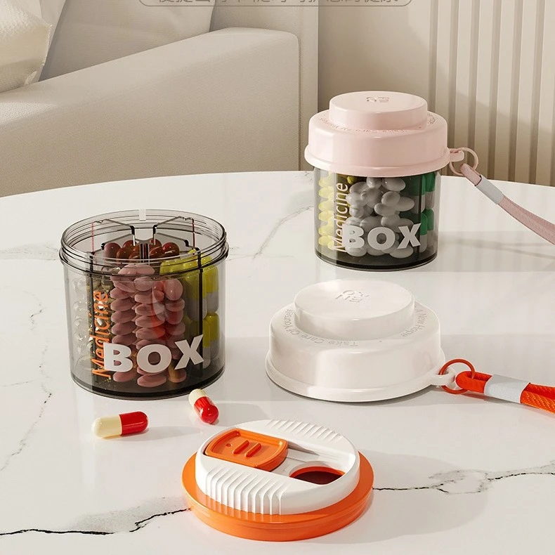 旅行随身携带迷你分格装便携式药盒多功能分装药箱收纳盒