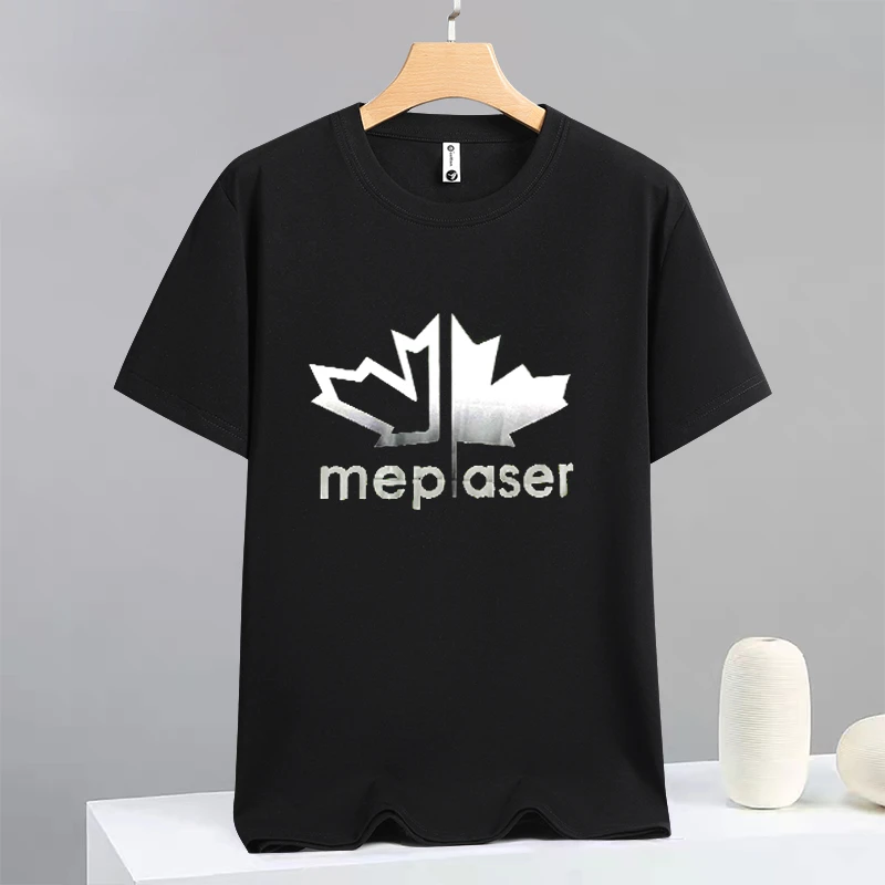 男士夏季t恤上衣大码男士半袖宽松印花时尚百搭情侣透气圆领黑色