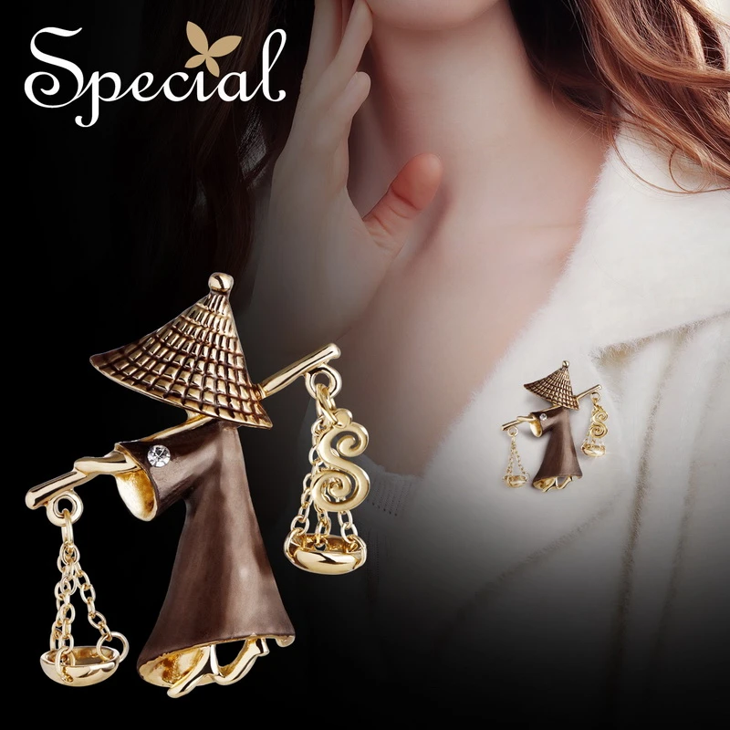 合金珐琅胸针 special 防走光女胸针大衣配饰胸花丝巾扣 枫桥夜泊