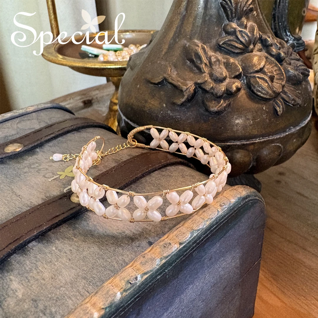 special 淡水珍珠时尚气质小众轻奢手工法式手链手镯 月华绮梦