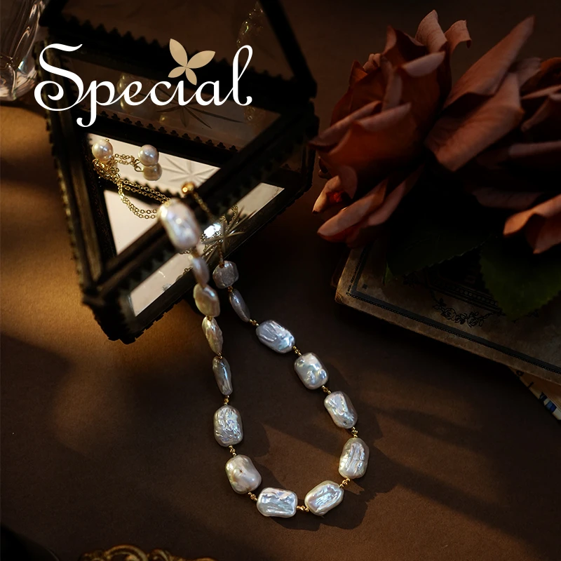 special 巴洛克淡水珍珠时尚手工法式复古项链颈链方糖奇缘 礼物