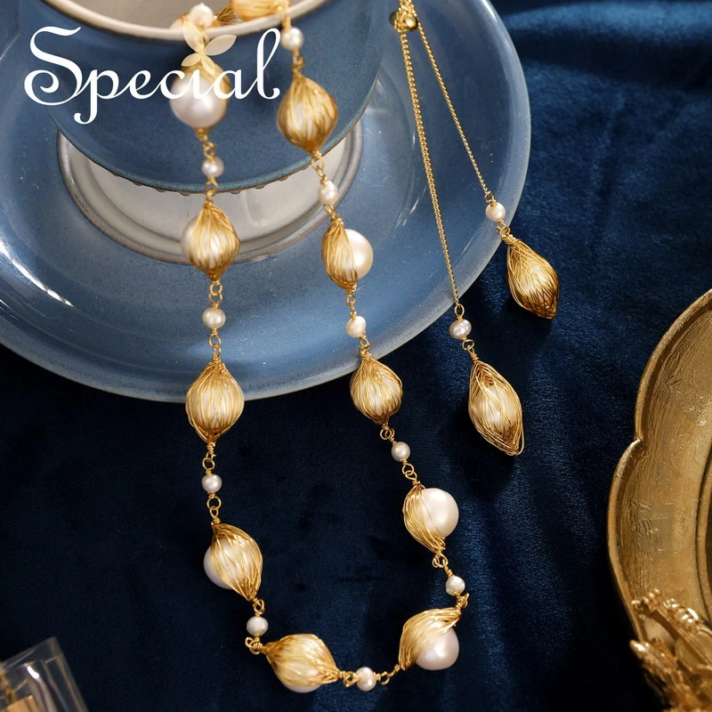 special 淡水珍珠手工时尚可调节项链乘着月亮去见你