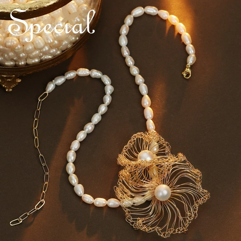 special 淡水珍珠时尚小众送礼闺蜜手工时尚女项链如烟花般灿烂