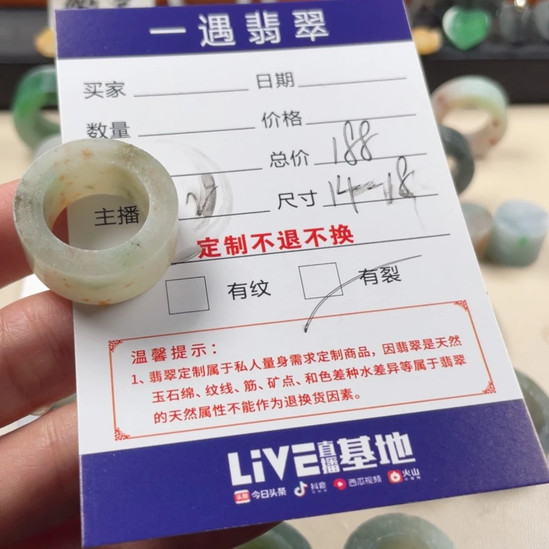 【闪购商品】定制翡翠戒指未镶嵌佛*
