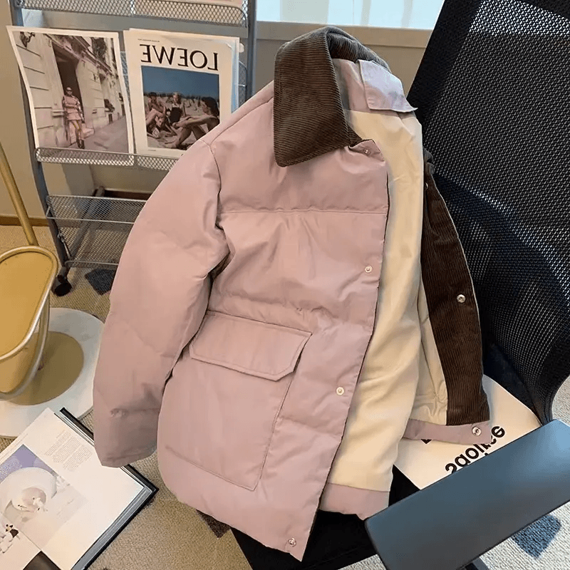 韩版奶呼呼短款棉服女冬季新款时尚温柔风棉袄高级感加厚棉衣外套