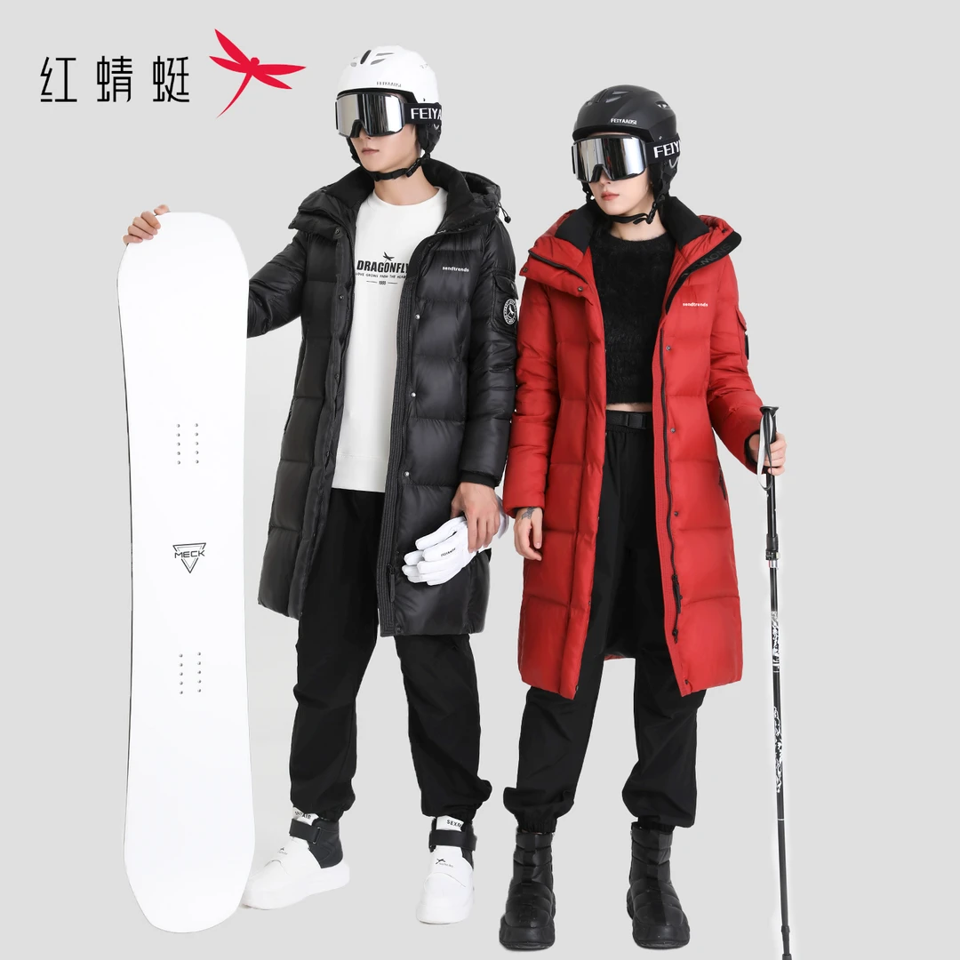 REDDRAGONFLY红蜻蜓连帽高蓬松度冬季新款长款羽绒服