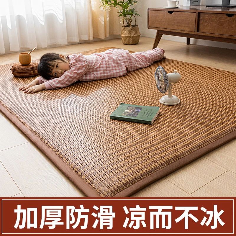 日式凉席床垫打地铺睡垫神器加厚软垫家用藤席海绵垫地垫2024新款