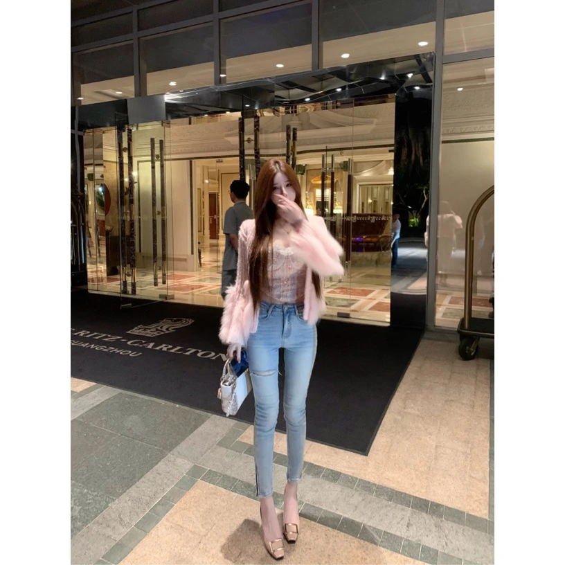 TUTU【很很很显腿长】高腰显瘦修身时尚百搭直筒牛仔小脚裤#CK1227