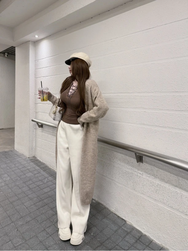 TUTU【软糯松弛感】时尚百搭气质秋冬针织毛衣长外套#WT1220