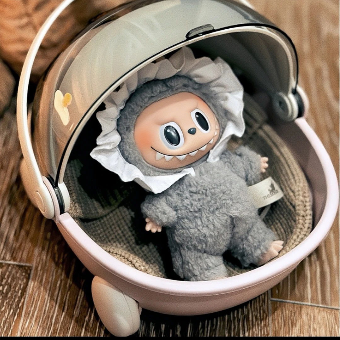 Labubu摇篮车娃床拉布布20厘米小窝棉花娃娃配件最多可躺俩只10cm