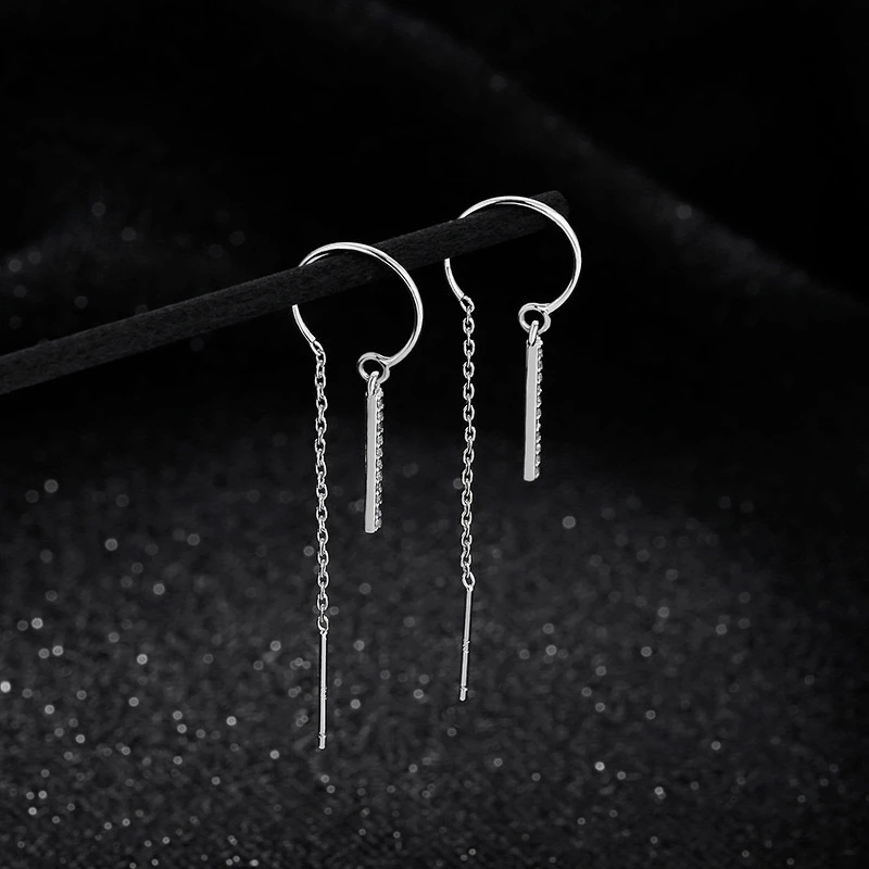 铜合金耳饰 U形耳链日韩气质网红长款流苏耳线2023年新款潮