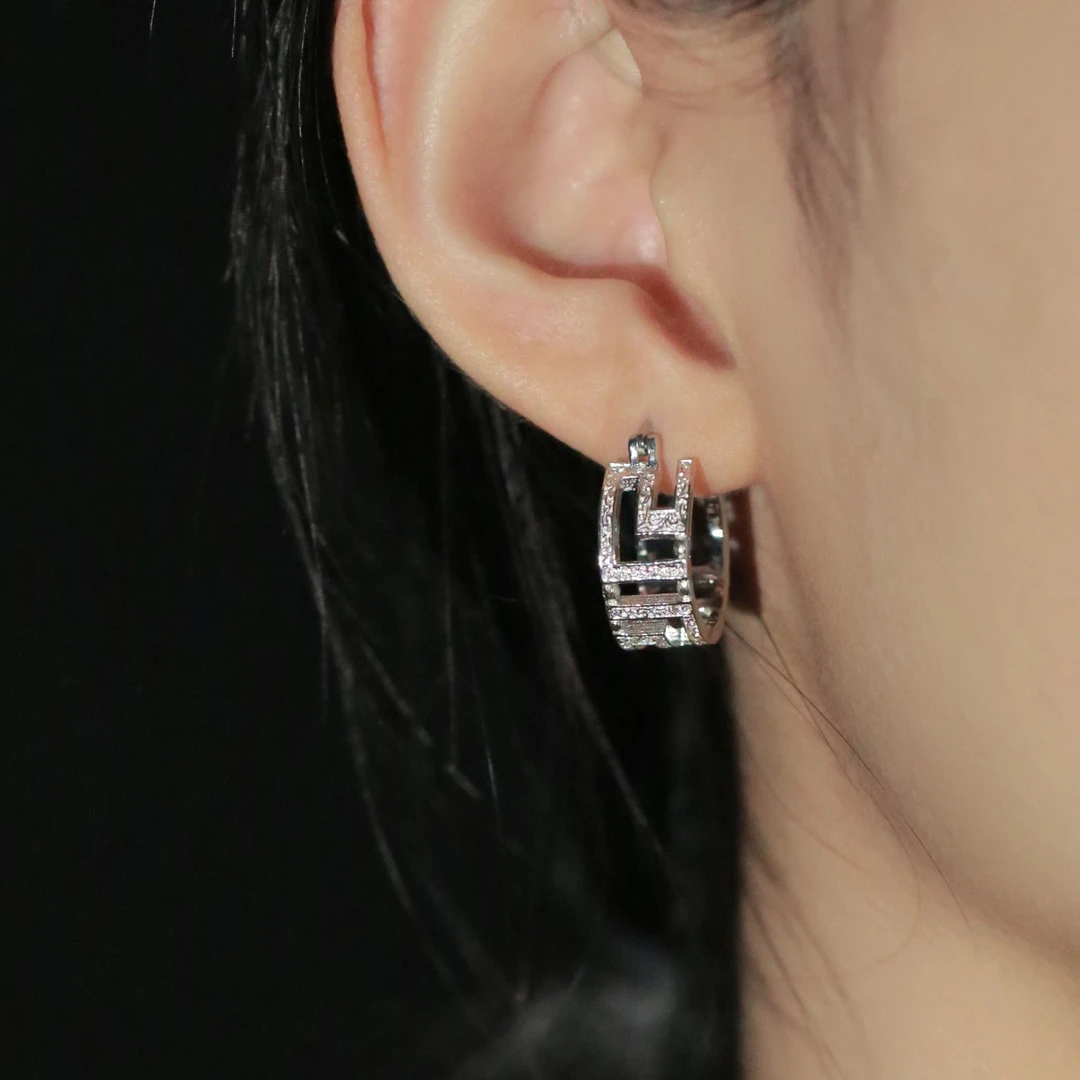 铜合金耳饰 冷淡风唐草花纹夸张欧美耳环女ins小众轻奢复古耳饰