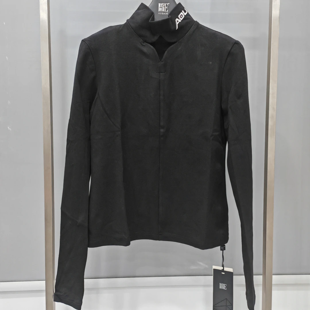 纯色半高领修身内搭多色打底上衣