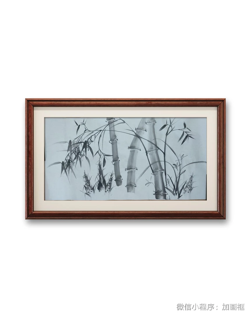 刘爱敏水墨国画:竹报平安.