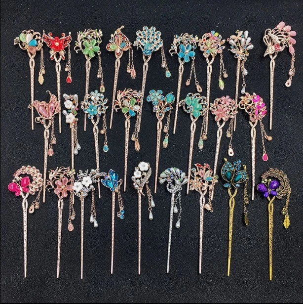 古典复古发簪古风簪子日常小清新 古代头饰步摇流苏淑女汉服百搭