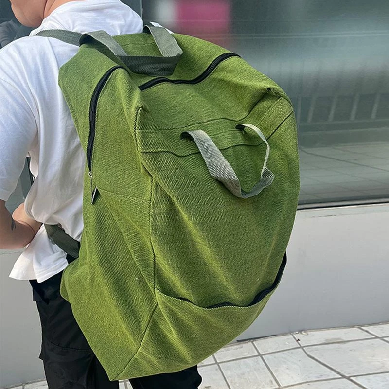 马蜂服专业帆布背包可背可提真的划算